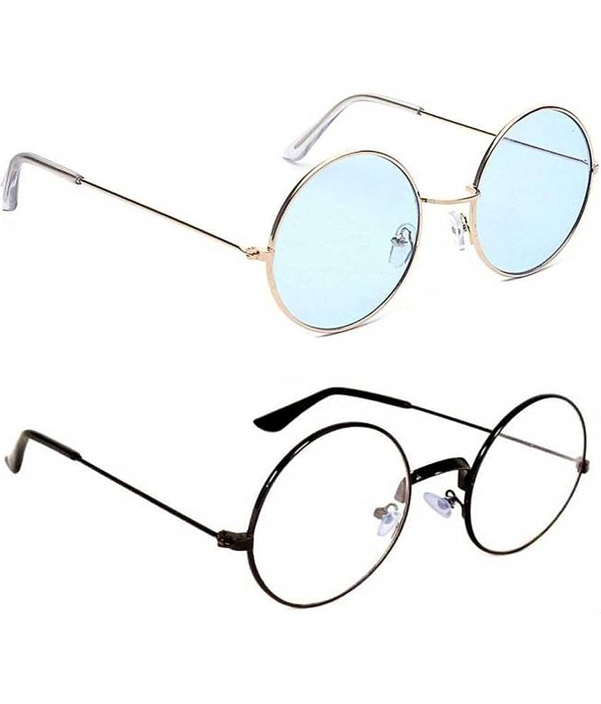 Elligator Multicolor Round Sunglasses ( Pack of 2 )