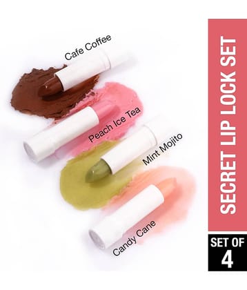 Hilary Rhoda Multicolor Glossy Lip Balm ( Pack of 4 )
