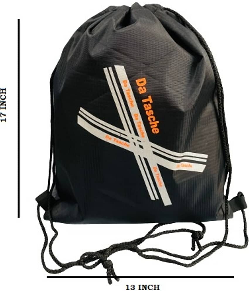 Da Tasche 5 Ltrs Black Drawstring Bag