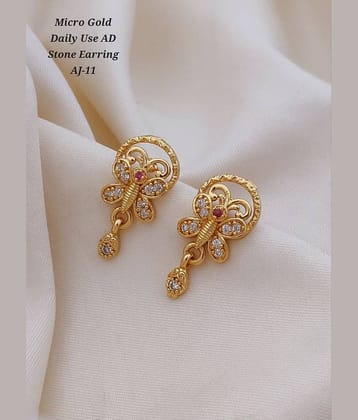 Shivay Fashion Gold Jhumki Earrings ( Pack of 1 )