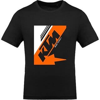 Fastbend Mens Black Printed Cotton Blend Round Neck T-Shirt