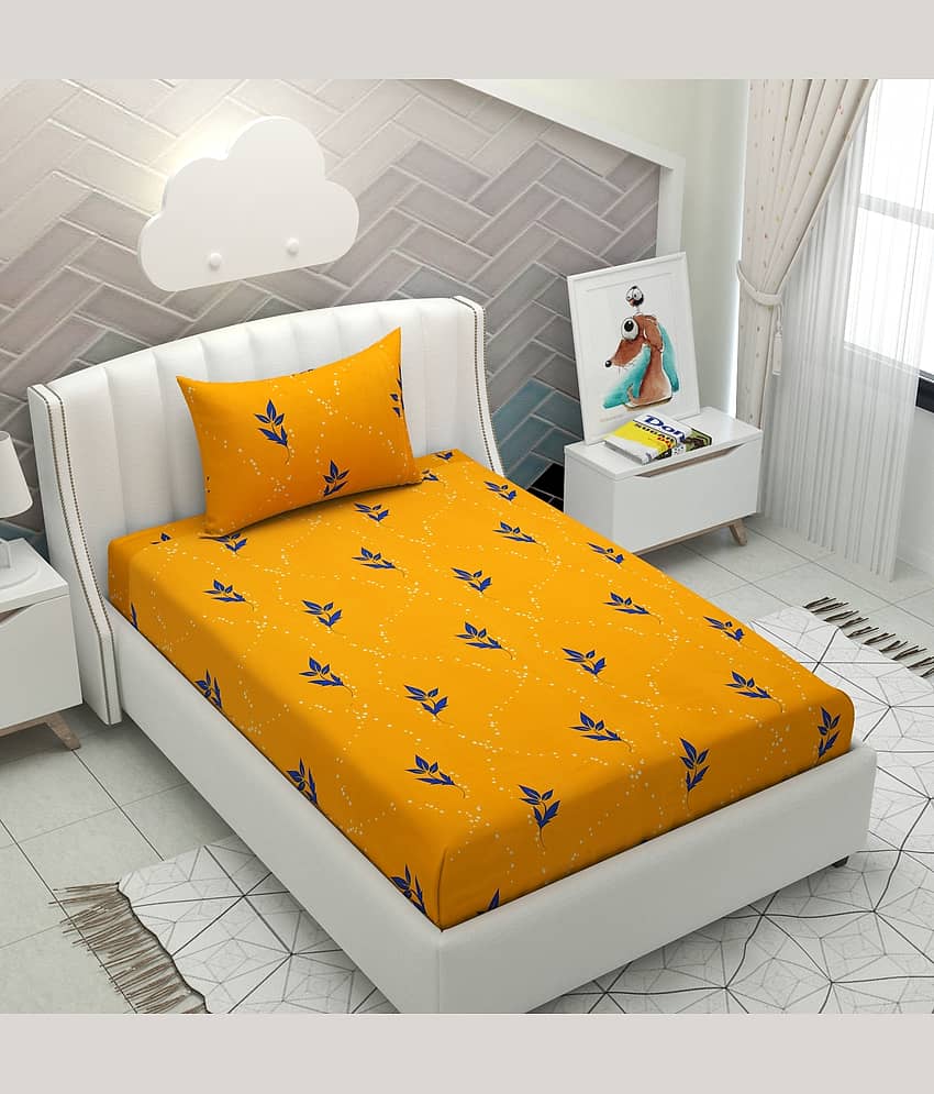 HIDECOR Microfiber Single Bedsheet ( Yellow )