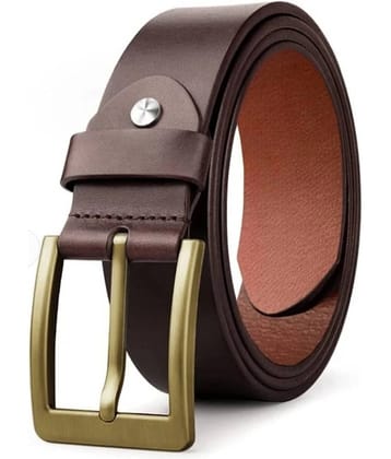 Loopa - Brown 100% Leather Men's Formal Belt ( Pack of 1 )