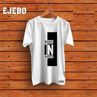 Typography Men White Round Neck Polyester Casual T-Shirt