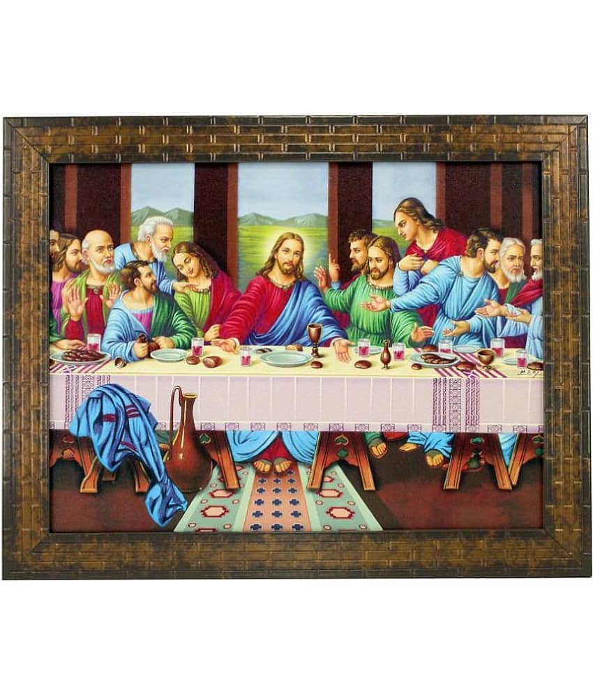 Indianara Last Summer Religious Synthetic Painting With Frame