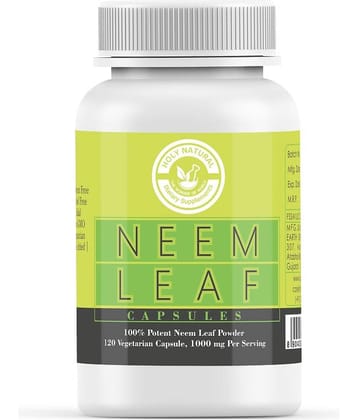 Holy Natural Neem Leaf Capsule - 120 Veggie Capsule 1000 mg Vitamins Capsule