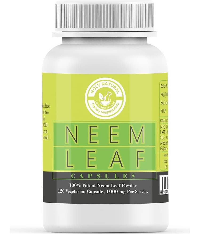 Holy Natural Neem Leaf Capsule - 120 Veggie Capsule 1000 mg Vitamins Capsule
