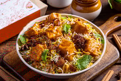 Butter Paneer Biryani.