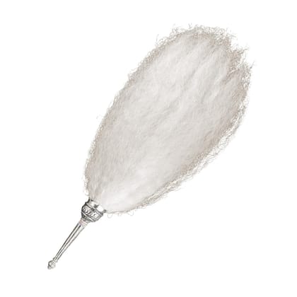 MAYAPURI White Chaur Sahib with Elegant Handle for Mandir and Gurudwara Sahib  Ethical Chawar for Pooja Rituals