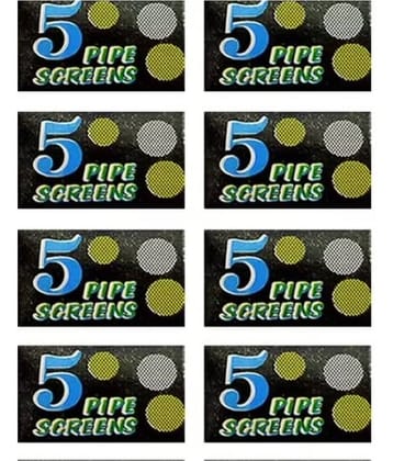 PUFF SMART Smoking Pipe screen jali Set of 8 Silver.