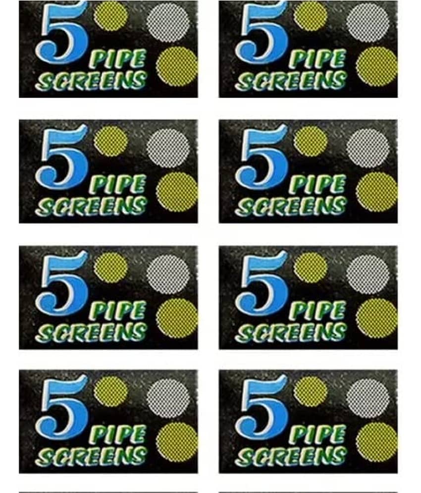 PUFF SMART Smoking Pipe screen jali Set of 8 Silver.