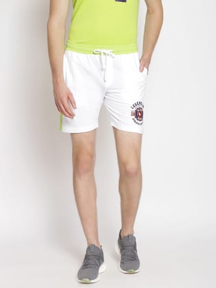 Mens Premium Cotton Colourblocked Printed Shorts-S