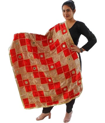 Sahej Suits & Phulkari Red Chiffon Dupatta