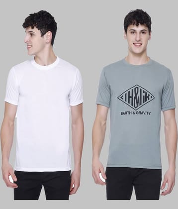 HVBK Pack of 2 Cotton Blend Regular Fit Men's T-Shirt ( Black )