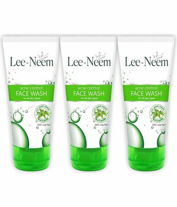 Leeford Lee Neem Acne Control Face Wash with Pure Neem Extracts - Pack of 3 (70g Each)