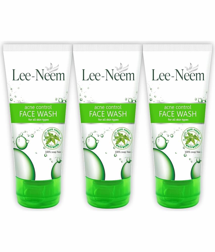 Leeford Lee Neem Acne Control Face Wash with Pure Neem Extracts - Pack of 3 (70g Each)