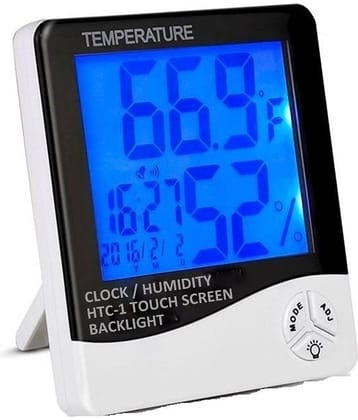 Mcp Digital Room Thermometer With Humidity Indicator And Clock