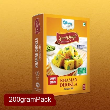 Sunragi Khaman Dhokla Instant Mix (200g) | Millet-Based Premix | Family Pack Healthy Snack