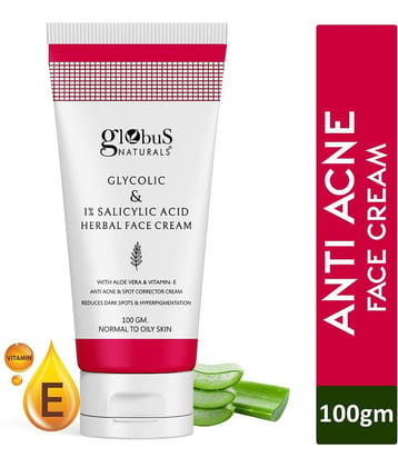 Globus Naturals Glycolic & 1% Salicylic Acid Face Cream. 100gm