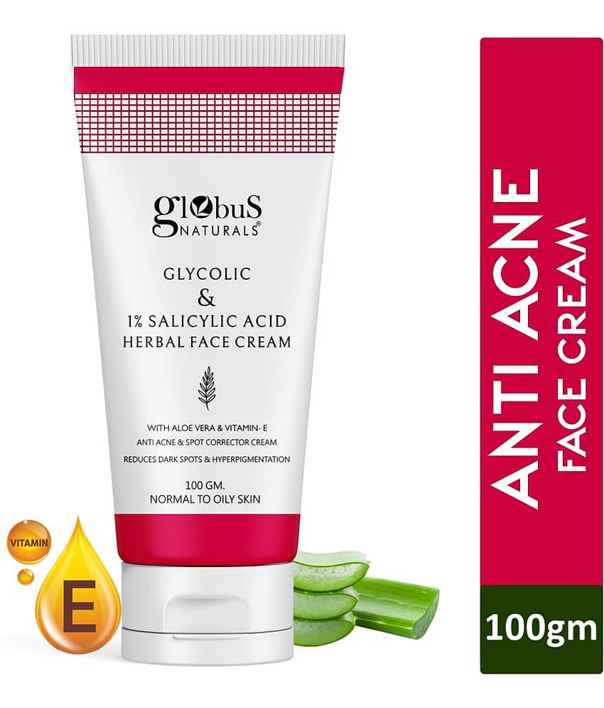 Globus Naturals Glycolic & 1% Salicylic Acid Face Cream. 100gm