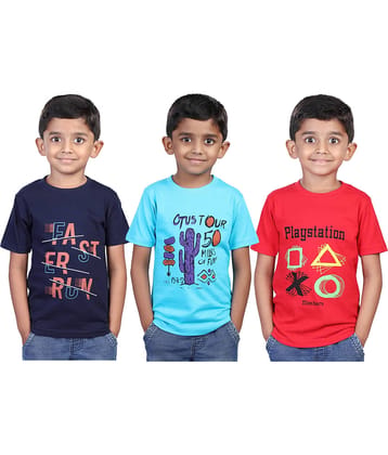 JILZ Pack of 1 Boys Cotton T-Shirt ( Multi Color )