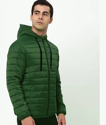 Shopeleven Polyester Men's Puffer Jacket - Green ( Pack of 1 )