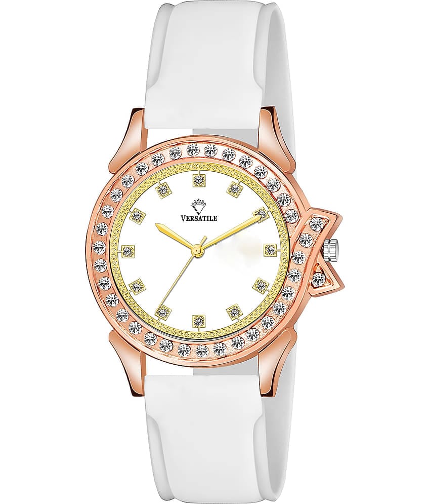 Versatile - White Silicon Analog Womens Watch