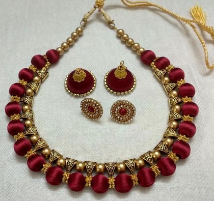Royal Silk Thread Jewelry Set