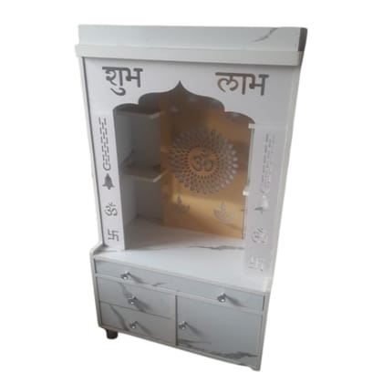 Attractive Look White Mdf Pooja Mandir