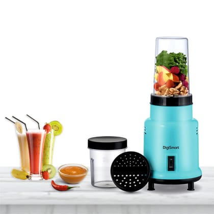 DIGISMART 500W Nutri Mixer Grinder 2 Jars 22000 RPM Motor Speed For Chutney, Juice and Shake, Fast Grinding Stainless Blade, Long Lasting Shock Proof ABS Body, 1 Years Warranty - Blue DIGISMART 500W Nutri Mixer Grinder 2 Jars 22000 RPM Motor Speed For Ch DIGISMART 500W Nutri Mixer Grinder 2 Jars 22000 RPM Motor Speed For Chutney, Juice and Shake, Fast Grinding Stainless Blade, Long Lasting Shock Proof ABS Body, 1 Years Warranty - Blue DIGISMART 500W Nutri Mixer Grinder 2 Jars 22000 RPM Motor Speed For Ch