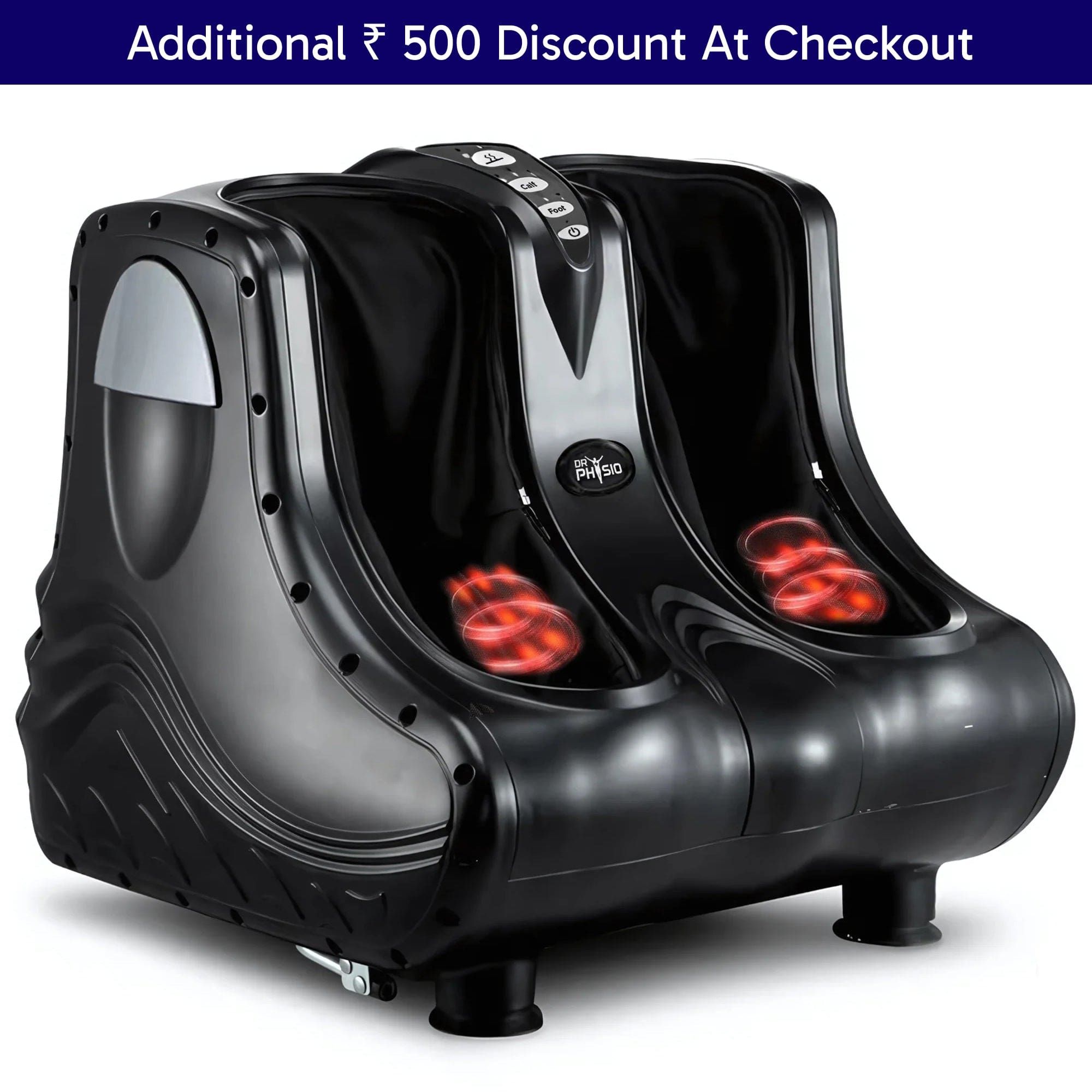 Dr Physio USA 1046 Monarch Leg, Foot, Ankle & Calf Massage Machine with Heat, Deep Kneading & Vibration Massager For Plantar Fasciitis, Aches, Stiffness Pain Relief Home and Spa Relaxation Massager