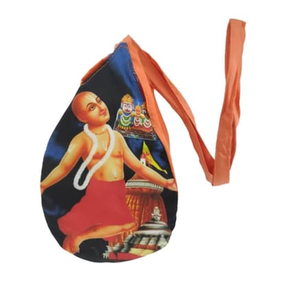 MAYAPURI Shri Chaitanya Mahaprabhu Print Japa Bag or Chanting Bag with Japa Mala & Sakshi Mala