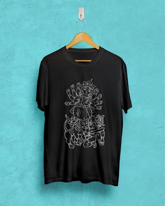 Mahishashur mardini | BENGALI GRAPHICS TSHIRT |-Black / X-small