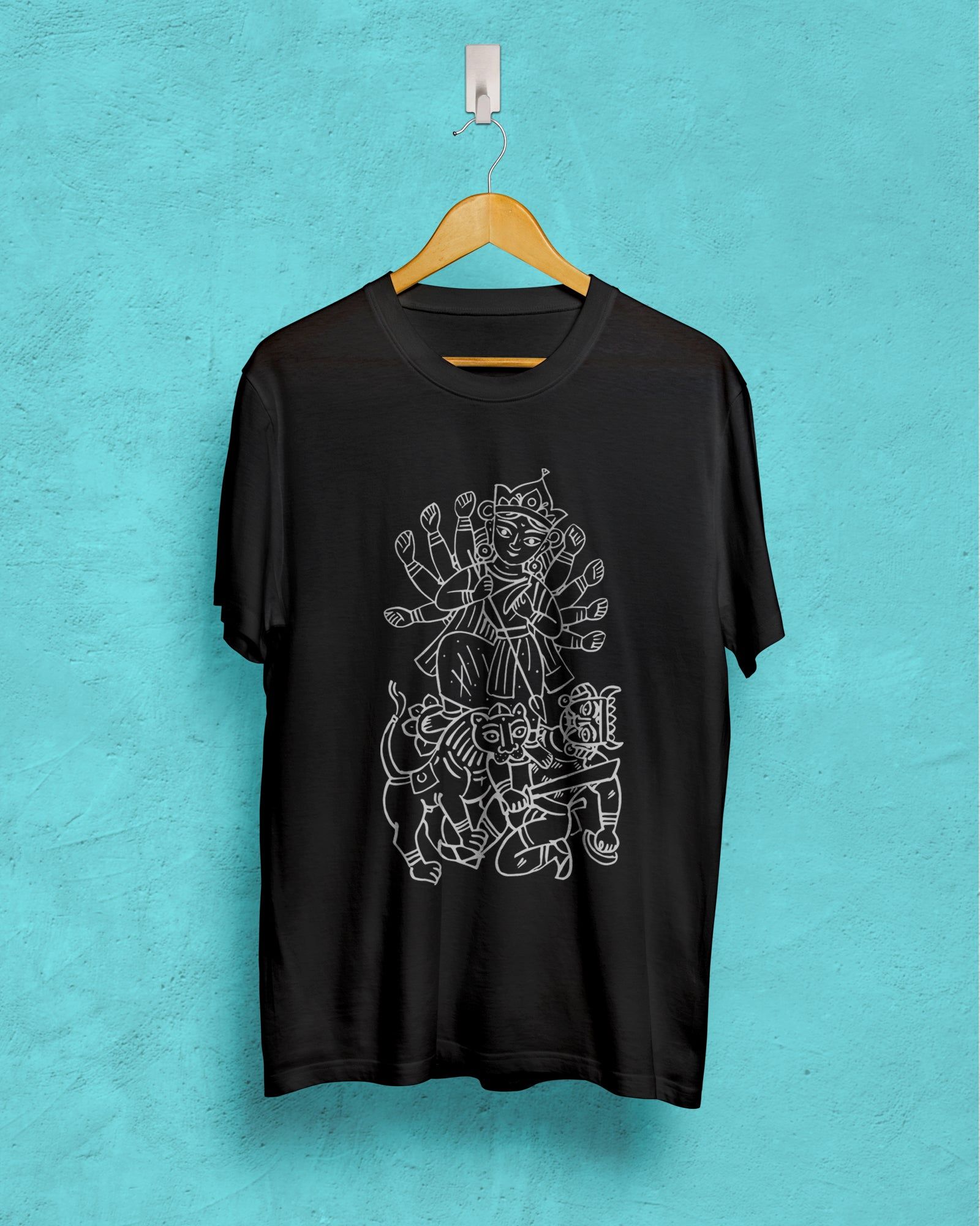 Mahishashur mardini | Bong Graphic Tees | black-Black / X-small