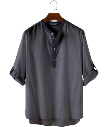 Vida Loca Grey Linen Kurta Single