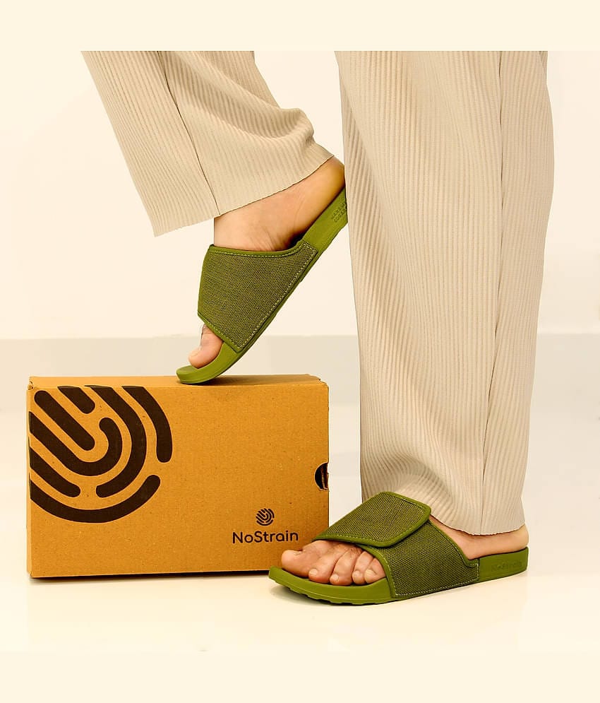 NoStrain Olive Men's Slide Flip Flop