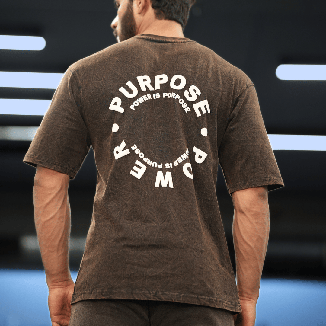 Purpose Distressed Oversize Tee-Medium