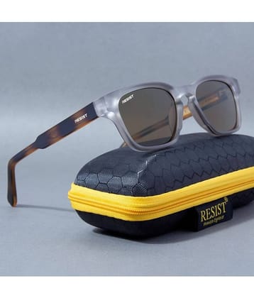 RESIST EYEWEAR Dark Grey Rectangular Sunglasses ( Pack of 1 )