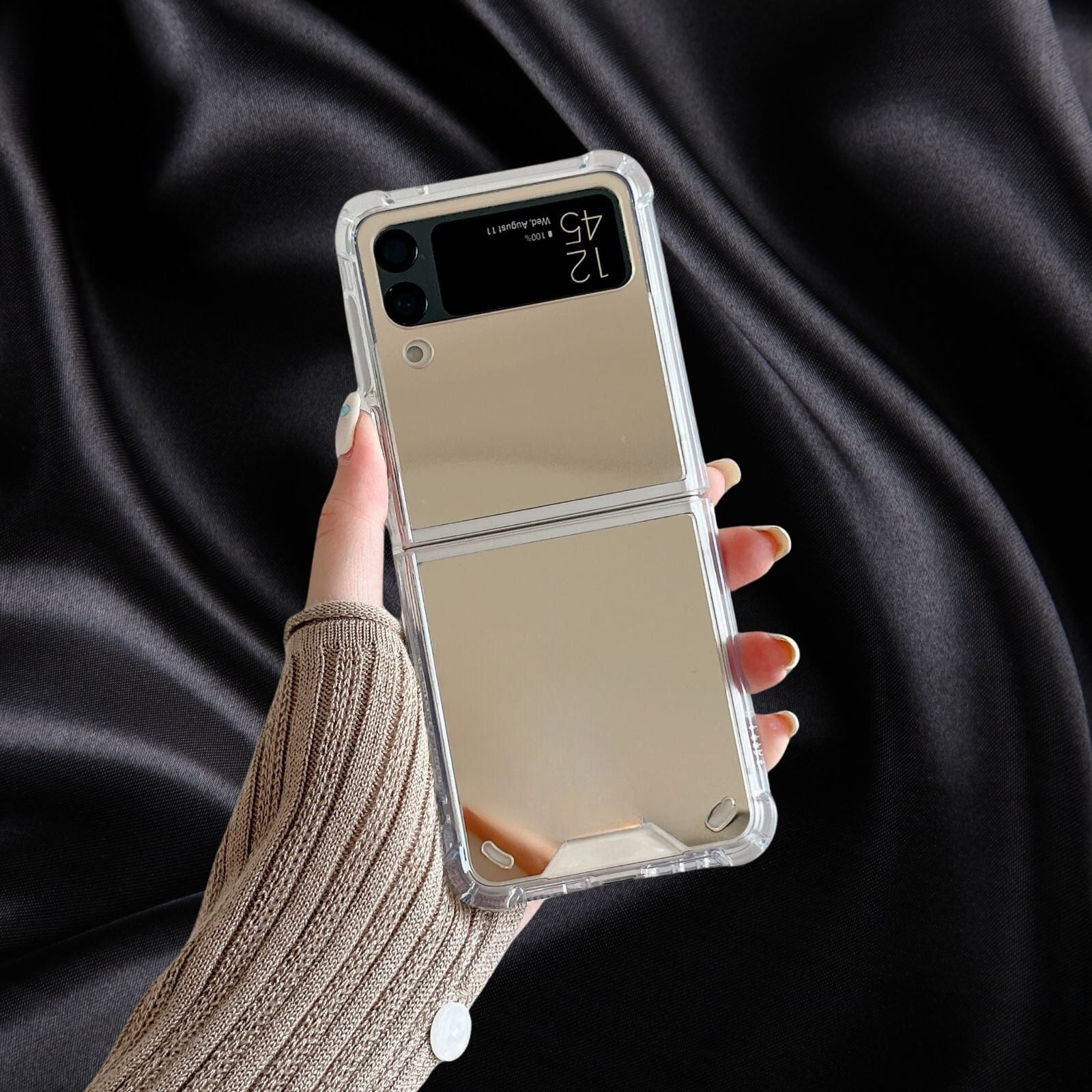 Gold Mirror Shockproof Cover-Samsung Galaxy Z Flip 4