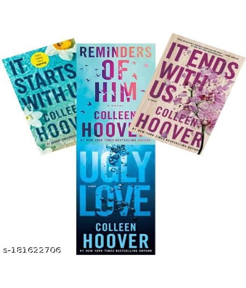 ( Combo of 4 books ) It Starts with Us: A Novel + Reminders of Him+ It Ends with Us + Ugly Lov