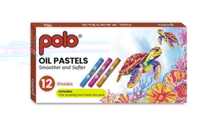 polo Oil Pastel 12 Shades, Multi-Coloured, Multi
