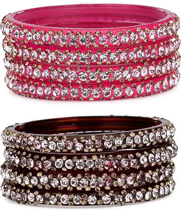 Somil Designer And Attractive Wedding Fancy Glass Bangle Set For Party, Marriage, Function And Daily Use