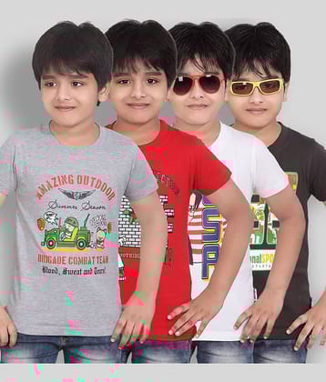 Dongli Pack of 1 Boys Cotton Blend Polo T-Shirt ( Multicolor )