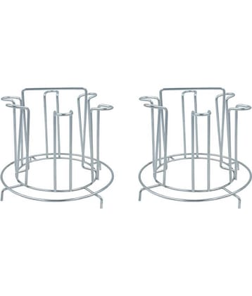 Oc9 Stainless Steel Glass Stand / Glass Holder For Kitchen (Pack of 2)