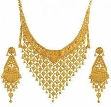 Gold Plated Durga Pendant Necklace