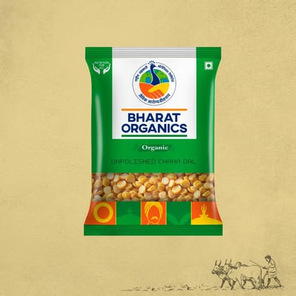 Organic Unpolished Chana Dal - Bharat Organics