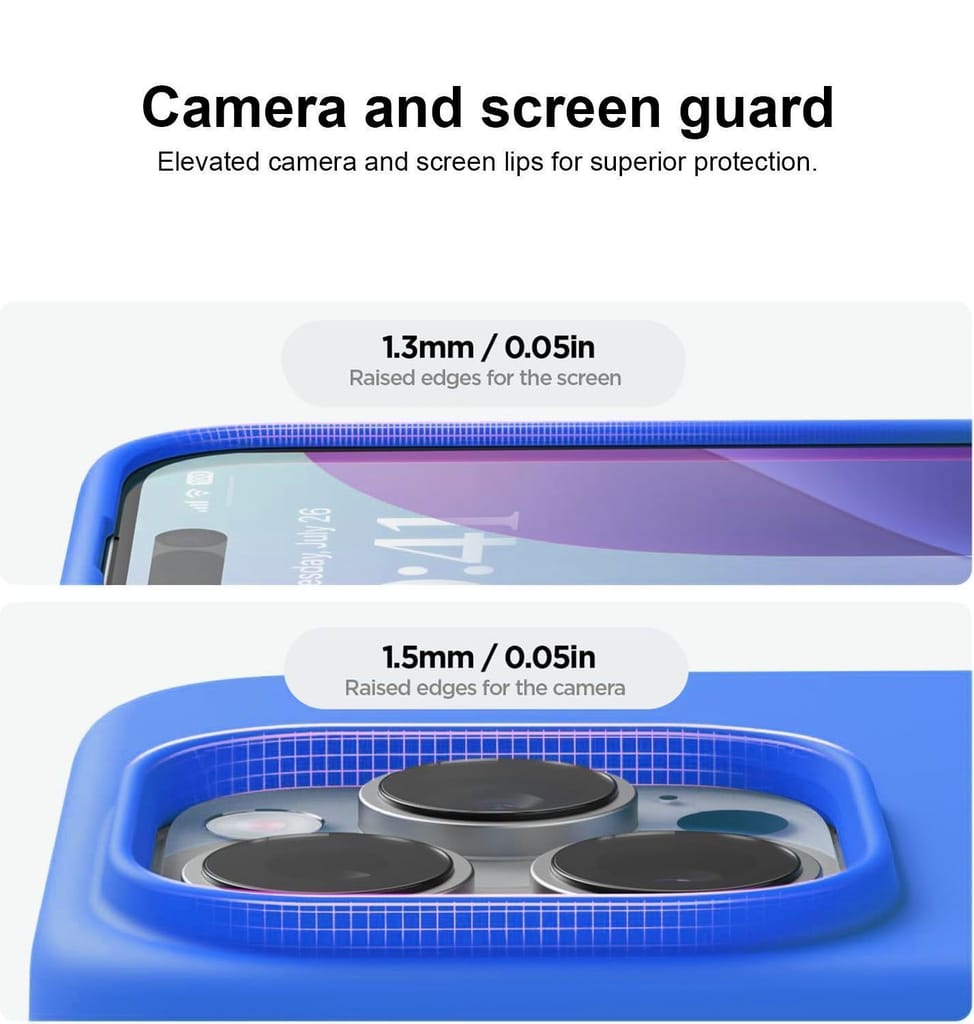 LIRAMARK Liquid Silicone Soft Back Cover Case for Apple iPhone 16 Pro