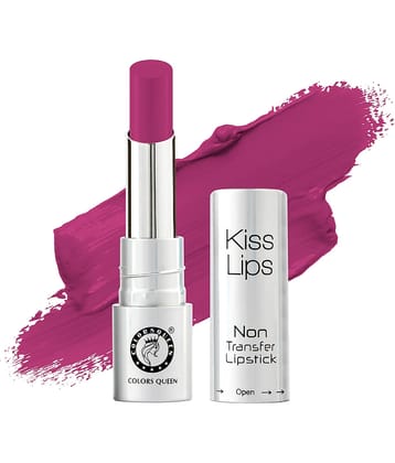 Colors Queen Kiss Lips Matte Lipstick Smudge Proof & Long Stay Lipstick Fire Magenta (Shade - 07)