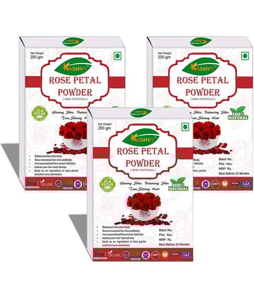 Kashvy Rose Petal Powder 600 Gm Pack of 3