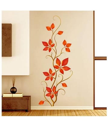 Asmi Collection Beautiful Flowers and Birds Nature Sticker ( 60 x 160 cms )